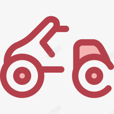 摩托车交通8红色图标图标