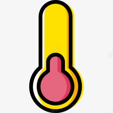 温度计科学9黄色图标图标