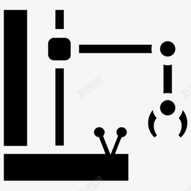 机械机器人液压臂工业机器人图标图标