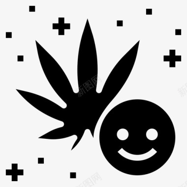 大麻好心情大麻能量图标图标