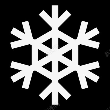 雪花冰晶雪花冬季元素6填充图标图标