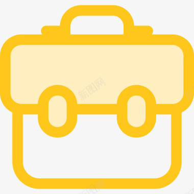 公文包商务和办公室3黄色图标图标