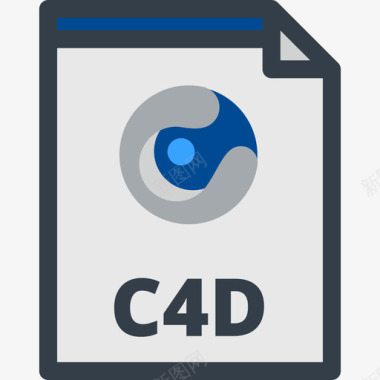 C4D元素C4d文件类型2线性颜色图标图标