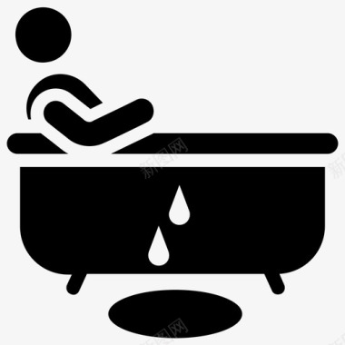 洗澡身体冲洗个人卫生图标图标