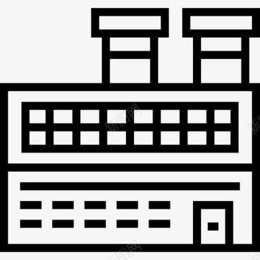 工厂好货工厂工业3线性图标图标