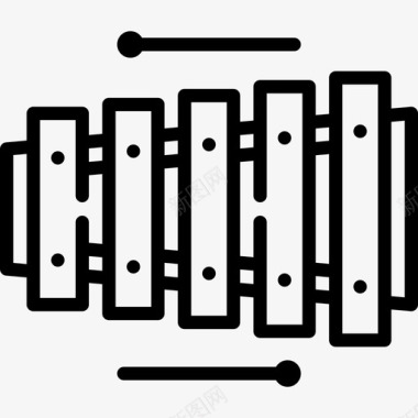 优质乐器木琴乐器2线状图标图标