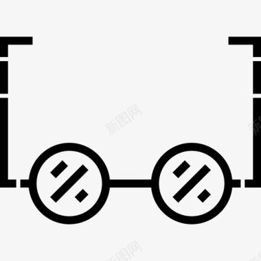 戴着眼镜眼镜返校3直线型图标图标