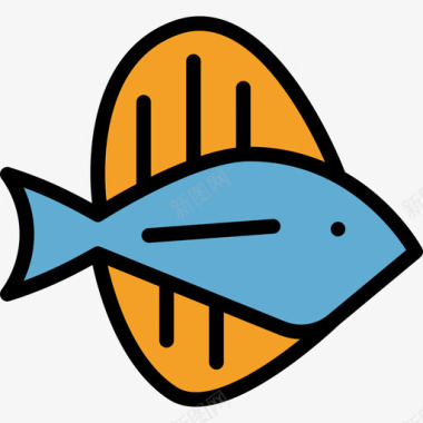 生物鱼海洋生物线颜色线颜色图标图标