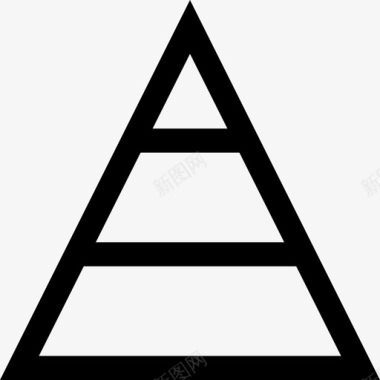 金字塔形商业收藏4直线型图标图标