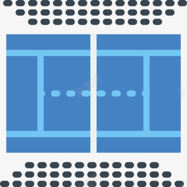 运动小人图标矢量素材网球场运动场平地图标图标