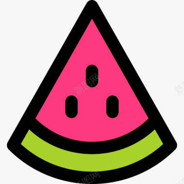 夏季饮品西瓜夏季元素2线形颜色图标图标