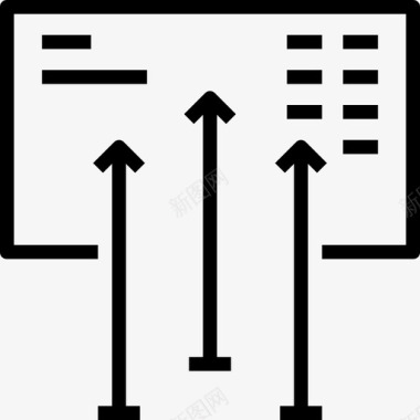 市场调查商业和技术收集线性图标图标