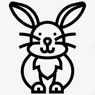 背包客兔子动物哺乳动物图标图标