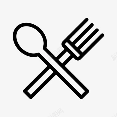 餐厅厨师叉子图标图标