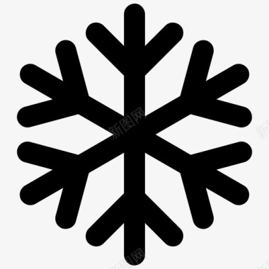冬天的标志雪冰雪花图标图标