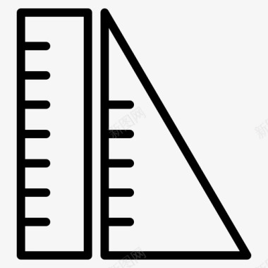量尺子尺子教育几何图标图标