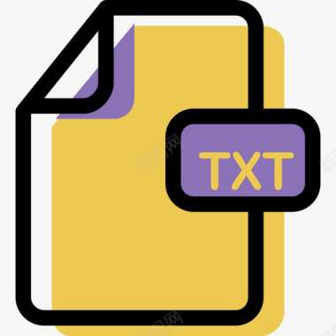 彩色彩绘Txt彩色文件类型和内容资源图标图标
