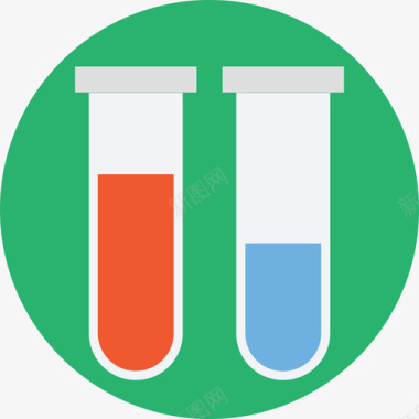 图标食品试管医用元件包扁平图标图标