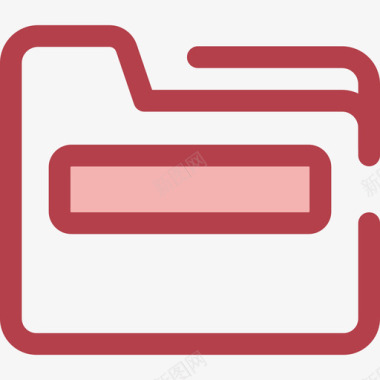 文件夹创业和新业务4红色图标图标