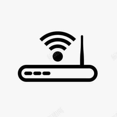 白色点wifiinternet路由器图标图标