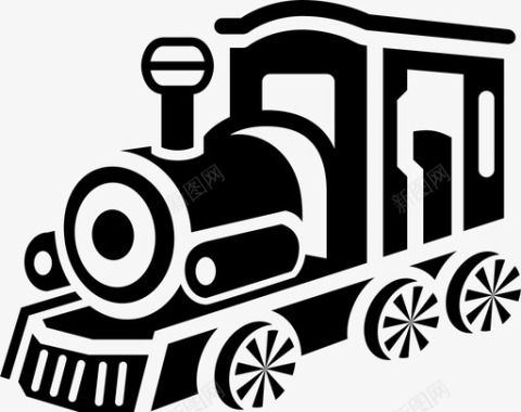游乐场儿童列车火车头骑乘图标图标