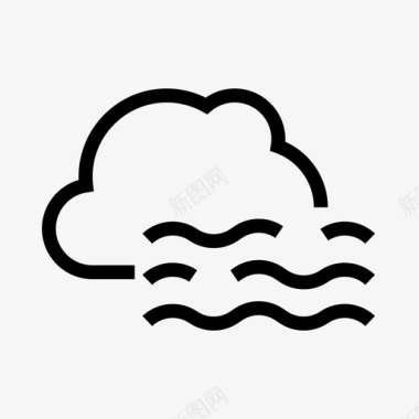 室内海背景天气气候云图标图标