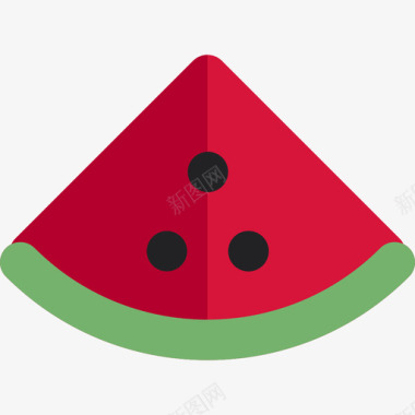 西瓜烧烤元素扁平图标图标