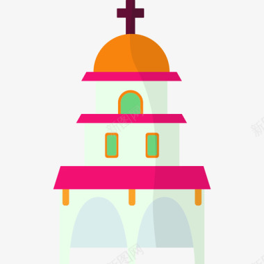 传统文化设计元素教堂纪念碑墨西哥元素2图标图标