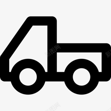 物流送货卡车物流配送图标集合粗体圆形图标