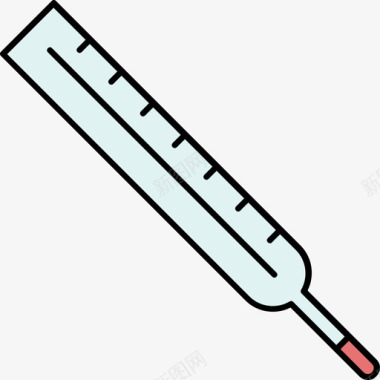 温度计医用14彩色128px图标图标