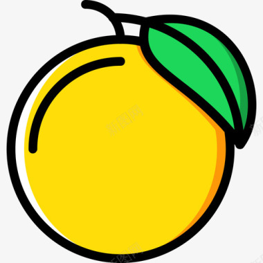 桃子美食黄色图标图标