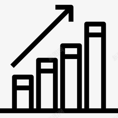 成长型初创企业和新业务集直线型图标图标