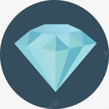 钻石seo2圆形平面图标图标