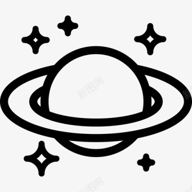 土星教育元素4直线图标图标