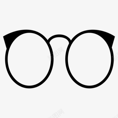 时尚的光学眼睛眼镜图标图标