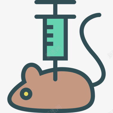 动物试验科学7线性颜色图标图标