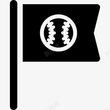 矢量队旗队旗棒球元素填充物图标图标