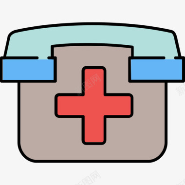 医用棉签电话医用14彩色128px图标图标