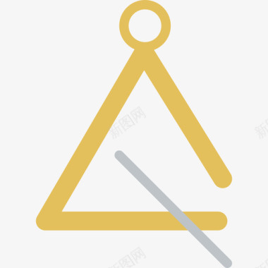 三角形音乐元素平面图标图标