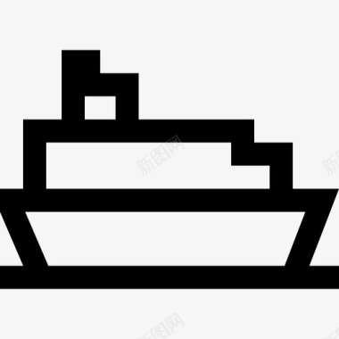 邮轮旅游系列3线性图标图标