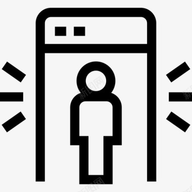 公共标识安全安全航空直线图标图标