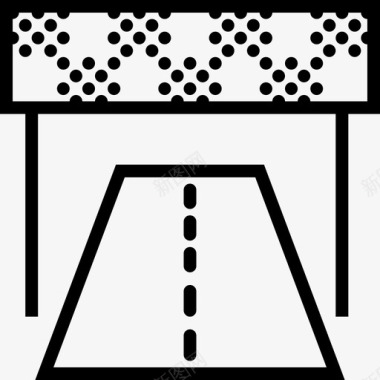 赛车斜坡赛车运动系列直线型图标图标