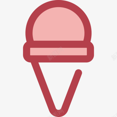 冰淇淋生日派对5红色图标图标
