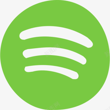 Spotify手绘社交网络色彩图标图标