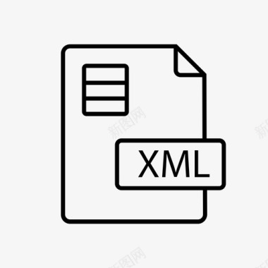 网页格式xml文件文件扩展名文件格式图标图标