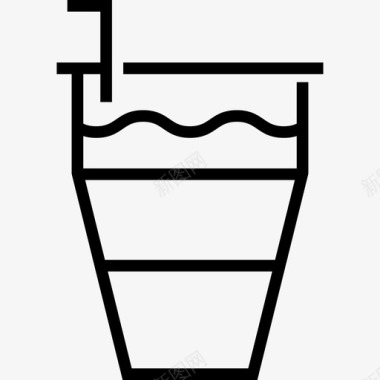 咖啡风味咖啡杯咖啡店元素线性图标图标