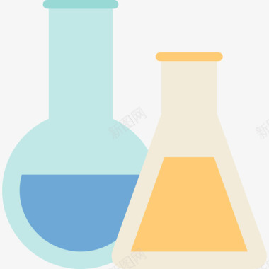 广告系列化学高中系列2扁平图标图标