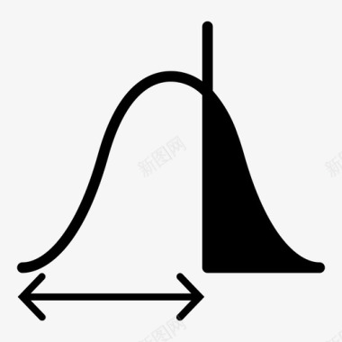 决策规则钟形曲线图表图标图标