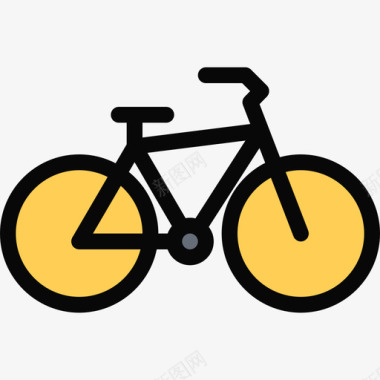 自行车交通7彩色图标图标