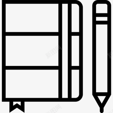线型笔记本必备套装2直线型图标图标